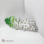 dekorácia na tortu – Všetko najlepšie + štvorlístok /zelená/