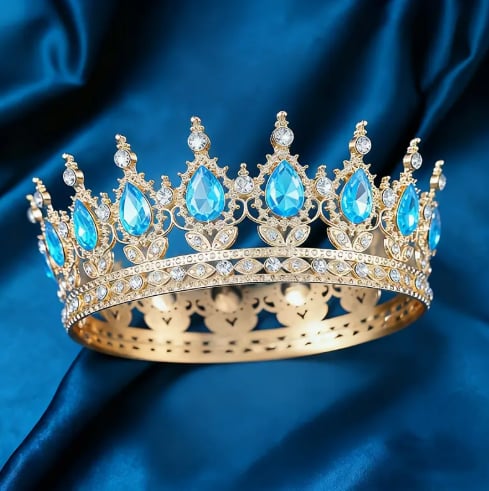 ac620475-ab96-4a61-a4b8-dfd13dc1b5f9 Dekorácia – Princeznovská korunka /zlatá+modrá/ 09 – Obrázok 1