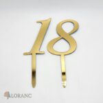 pl. zápich na tortu – číslo 18 /zlatý-kurz/