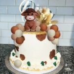 Dekorácia – Guličky SADA 169 /hnedá,béžová/krava/