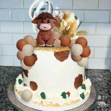 Dekorácia – Guličky SADA 169 /hnedá,béžová/krava/