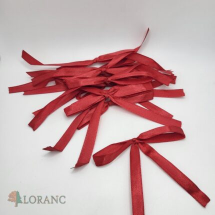 dekorácia na tortu – mašľa/stužka /červená/5 ks/