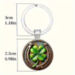 Prívesok na kľúče – Štvorlístok /kov/ – Obrázok 3