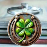 Prívesok na kľúče – Štvorlístok /kov/