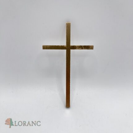 Dekorácia na tortu/zápich – drevený krížik zlatý