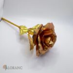 Dekorácia na tortu – kvety - ruža zlatá/medená 15 – Obrázok 2