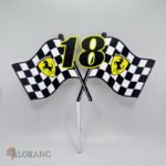 zápich na tortu/ Vlajka F1 s logom Ferrari+ č.18