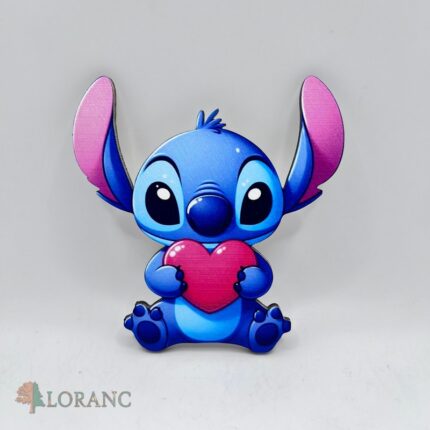 Dekorácia na tortu/magnetka Stitch so srdiečkom