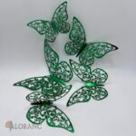 Dekorácia – motýle zelené 3D/81