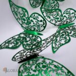 Dekorácia – motýle zelené 3D/81 – Obrázok 2