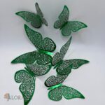 Dekorácia – motýle zelené 3D/82