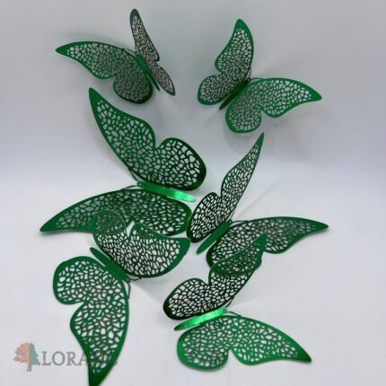 Dekorácia – motýle zelené 3D/82