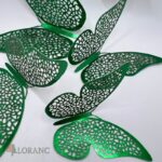 Dekorácia – motýle zelené 3D/82 – Obrázok 2