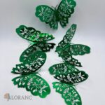 Dekorácia – motýle zelené 3D/83