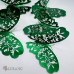Dekorácia – motýle zelené 3D/83 – Obrázok 2
