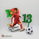 dekorácia na tortu/magnetka - sada Cristiano Ronaldo + číslo + lopta soft