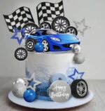 Dekorácia – Guličky + auto,pneumatiky,vlajka...../sada 178