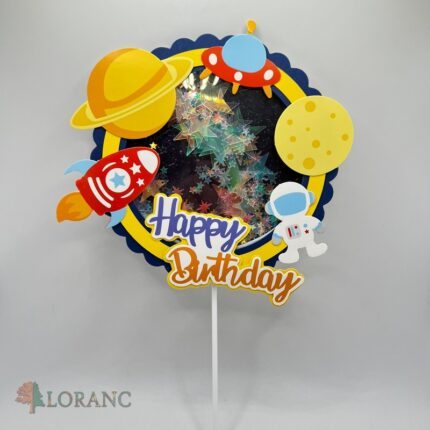 pap. zápich na tortu – Happy Birthday – Vesmír 04