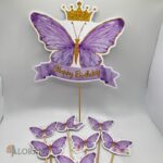 pap. zápich na tortu Happy Birthday – Motýle 01