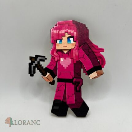 zápich na tortu / magnetka Minecraft - dievča