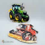 dekorácia na tortu/magnetka - SADA traktor + kombajn – Obrázok 2