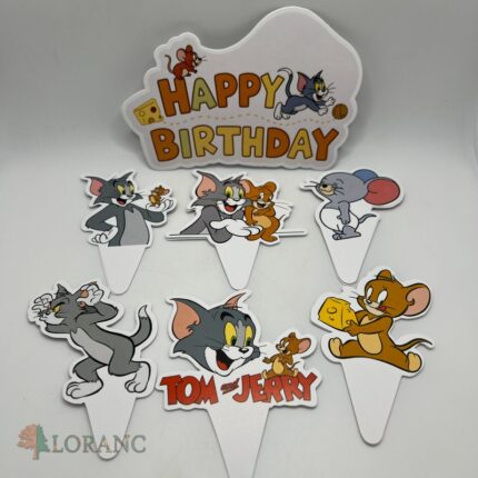 Pap.zápich na tortu Happy Birthday – Tom a Jerry