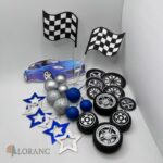 Dekorácia – Guličky + auto,pneumatiky,vlajka...../sada 178 – Obrázok 3