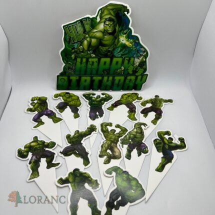 pap. zápich na tortu – Happy Birthday – Hulk 02