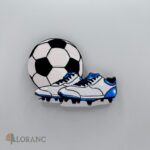 dekorácia na tortu/magnetka - futbalová lopta a kopačky