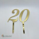 pl. zápich na tortu – číslo 14 /zlatý-kurz/