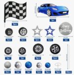 Dekorácia – Guličky + auto,pneumatiky,vlajka...../sada 178 – Obrázok 2