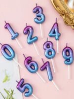 Sviečka číslo 5 /fialová/ – Obrázok 2