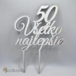 zápich na tortu - 50 Všetko najlepšie /biela/