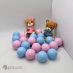 Dekorácia na tortu – Guličky + macko SADA 180 /ružová, modrá/ – Obrázok 2