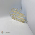 dekorácia na tortu/plastový nápis – Happy Birthday princess /zlatá/ 02