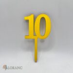 Zápich na tortu číslo 10 /old/žltá/