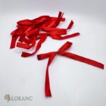 dekorácia na tortu – mašľa/stužka /jasná červená/15 ks/