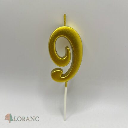 Sviečka číslo 9 /zlatá/