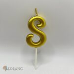 Sviečka číslo 8 /zlatá/