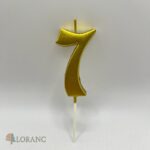 Sviečka číslo 7 /zlatá/