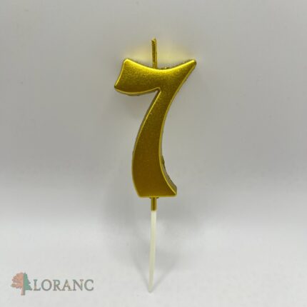 Sviečka číslo 7 /zlatá/