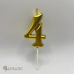 Sviečka číslo 4 /zlatá/