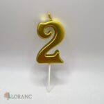 Sviečka číslo 2 /zlatá/