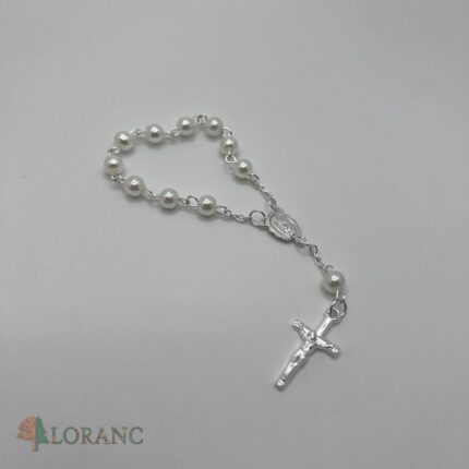 dekorácia na tortu/ruženec biely – pátričky