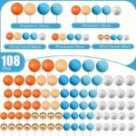 Zápich na tortu /dekorácia guličky /modré,oranžové,biele,zlaté/ SADA 182 – Obrázok 2