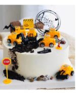 Dekorácia na tortu - Stavebné stroje/autá 5 ks – Obrázok 2