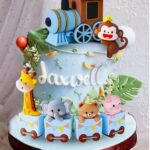 Dekorácia na tortu – vláčik/lokomotíva + vagóniky