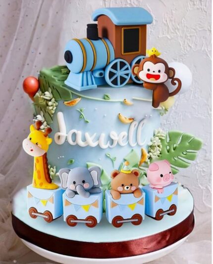 Dekorácia na tortu – vláčik/lokomotíva + vagóniky