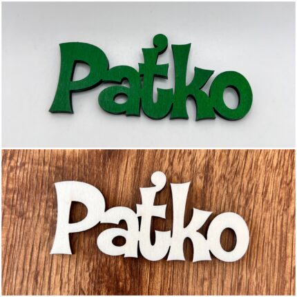 dekorácia na tortu – meno – Paťko 01