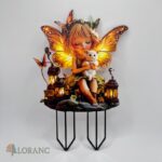 Akrylový zápich na tortu - víla + mačička